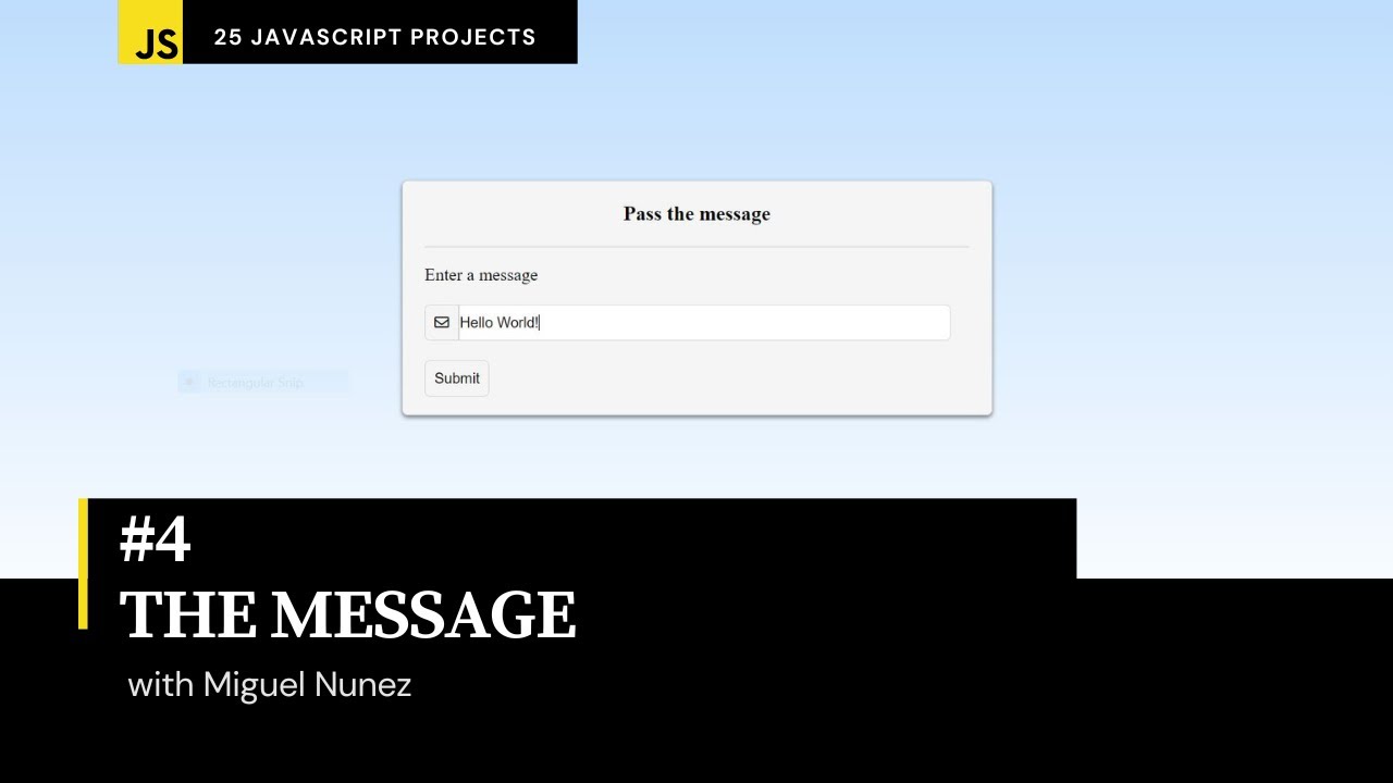 №4 из 25 проектов для начинающих — HTML, CSS и JavaScript — Передайте сообщение (Адаптивный дизайн)