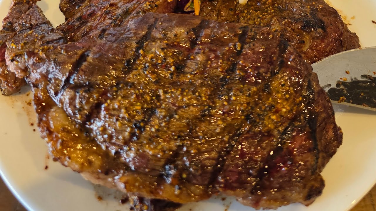 Slow cooked steak on the BBQ!! For tougher cuts method. 