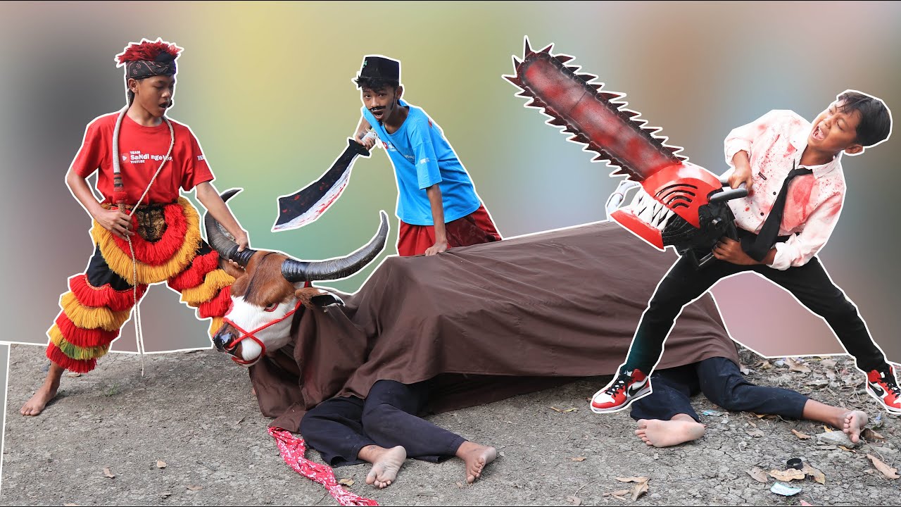 DETIK2 POTONG SAPI QURBAN RAKSASA BRANTAS PAMIT MALAH LEPAS DI KEJAR BARONGAN
