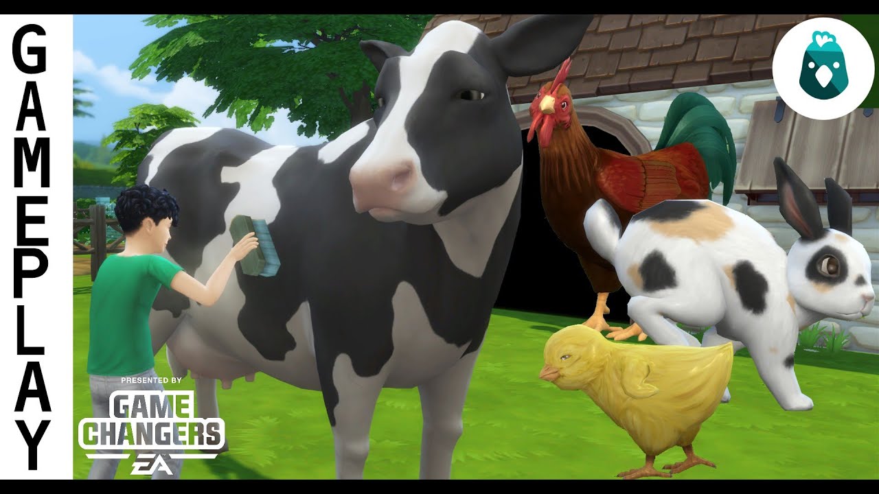 EXCLU - VIE A LA CAMPAGNE - Le Gameplay: poules, vaches, lama, lapins etc ! - Les Sims 4 fr