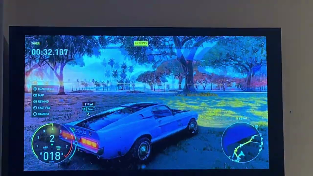 Me playing the crew motor fest on my steering wheel