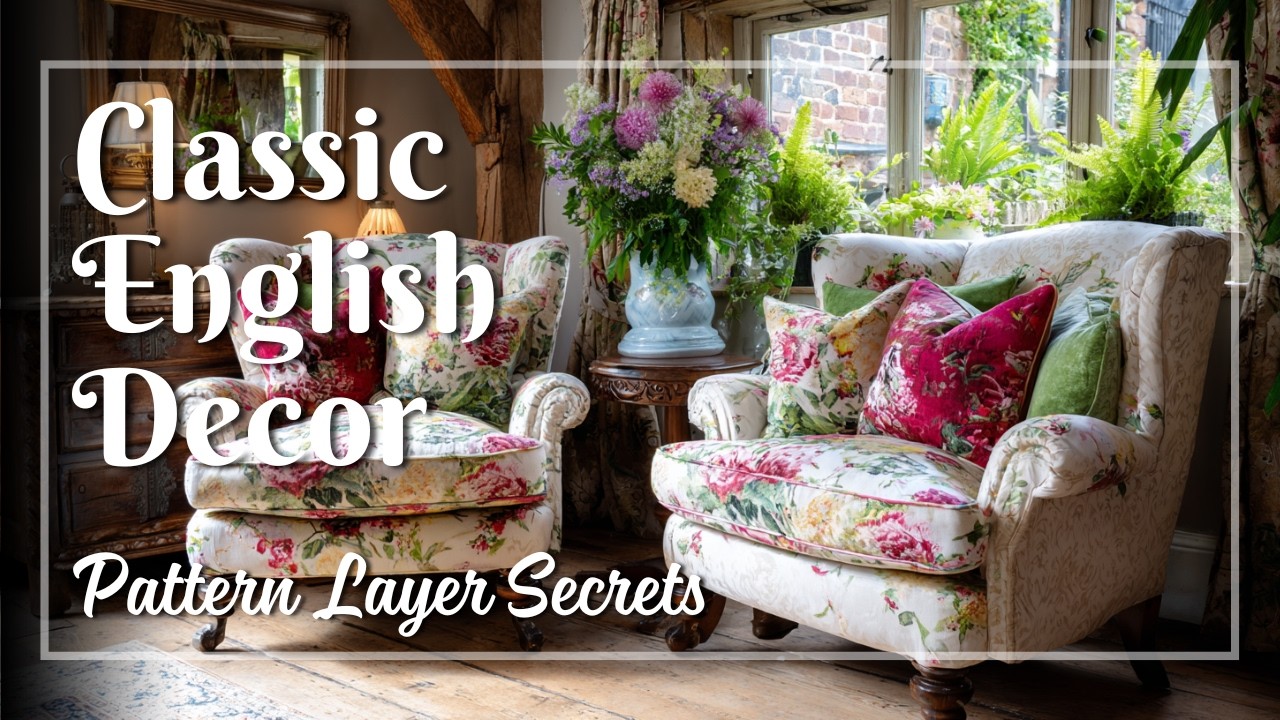 English Country Vintage Living Rooms 🌹 How Patterned Layers Create a Truly Distinguished Look