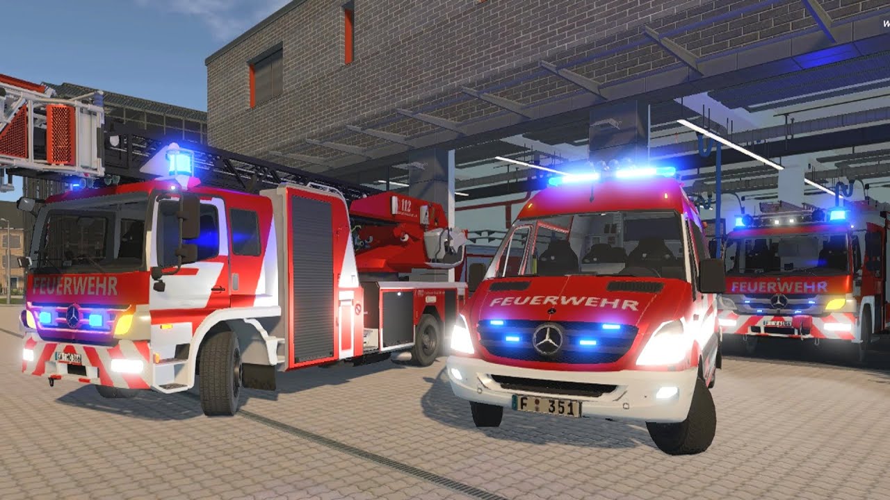 Emergency Call 112 - Truck Fire + Cat. 1 Fire Alarm in Frankfurt! 4K