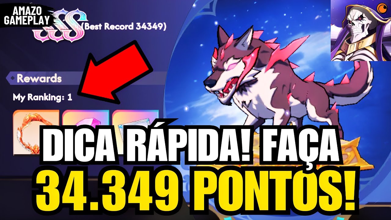 🚨 DICAS RÁPIDA! COMO AUMENTAR SUA PONTUAÇÃO NO SABRE WOLF - MONSTER HUNT - Lord of Nazarick Overlord