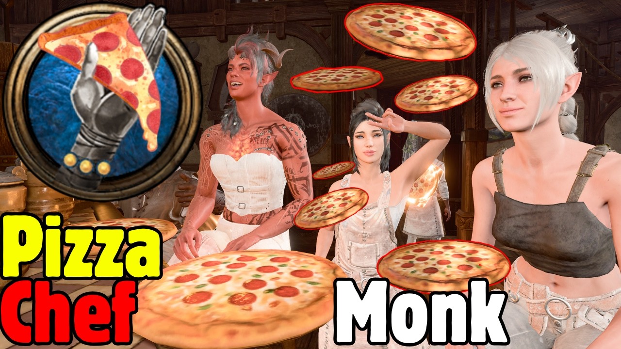 Way of the PIZZA CHEF MONK MOD Level 20 Build in Baldur's Gate 3