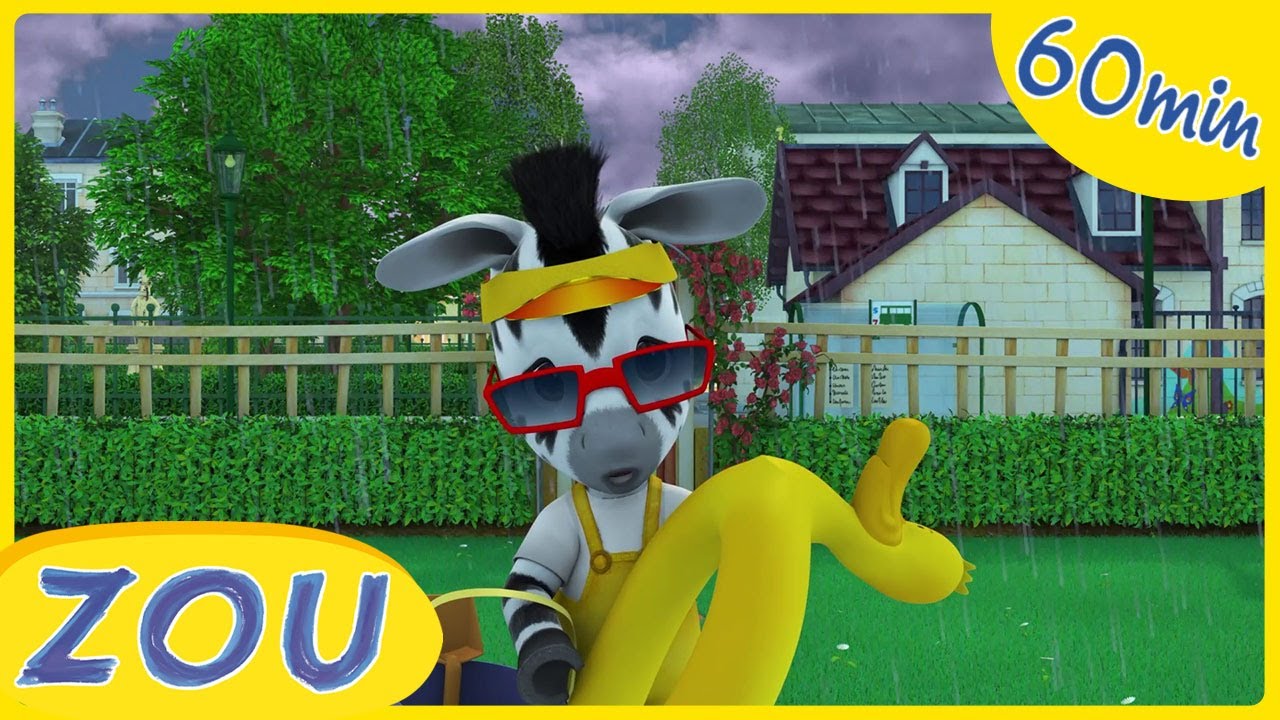 Un Jour de Pluie avec Zou : Sautons dans les Flaques ! 🌧️🏃‍♂️| ZOU en Français 🦓