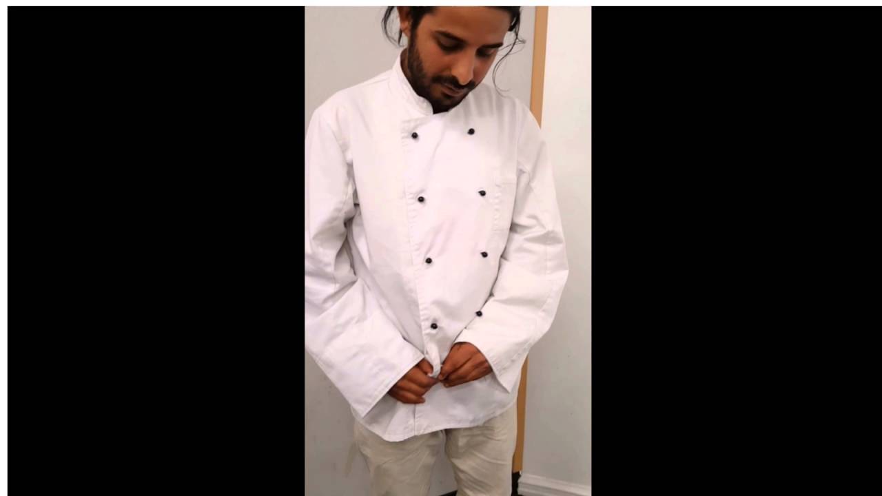 How to put on a chef jacket
