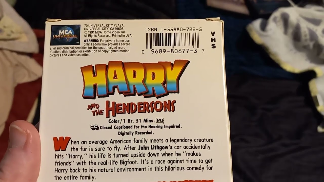 Harry And The Hendersons (1987) VHS Review