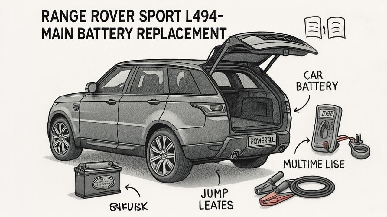 How to fit a new Replacement Battery Change in a Range Rover Sport L494 + BMS Reset with IID Tool