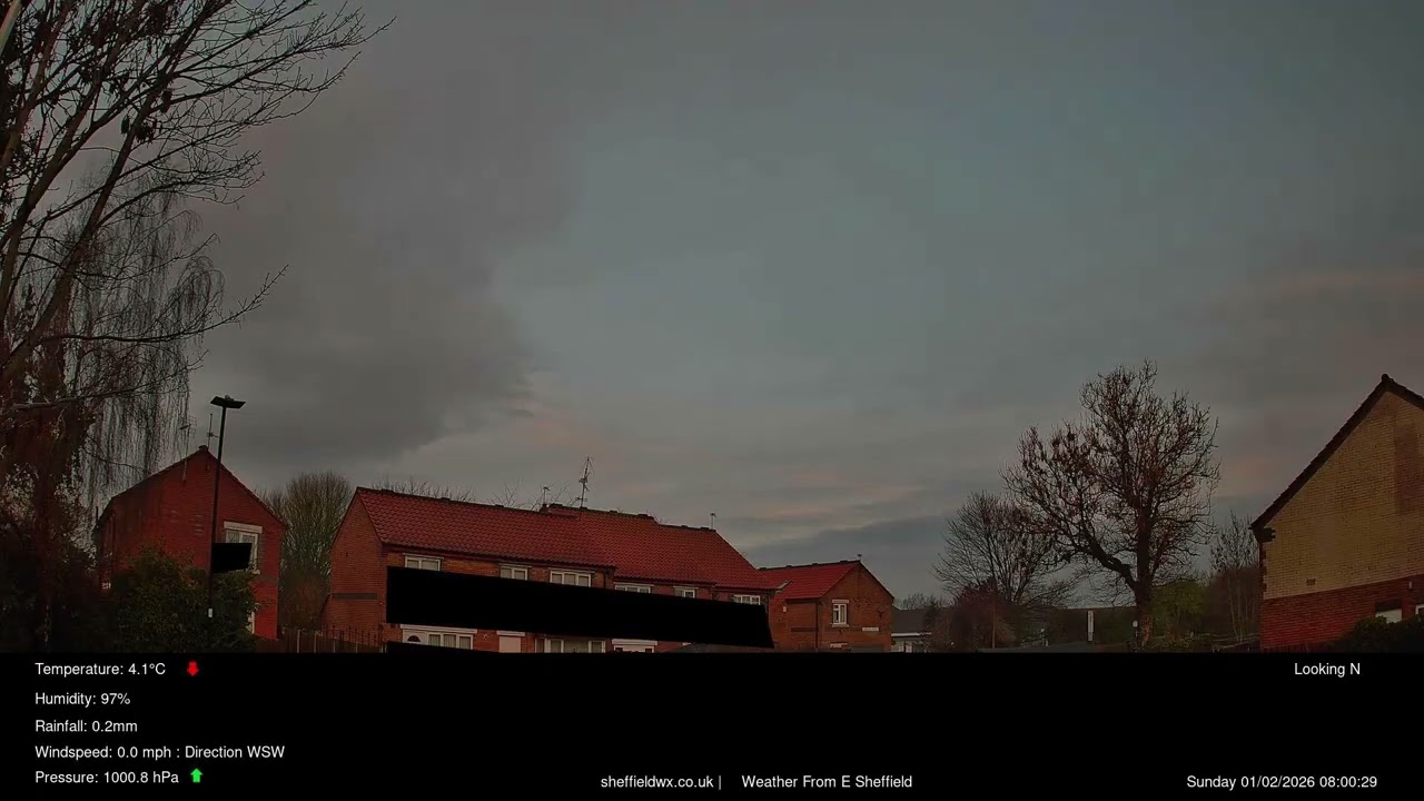 Time-Lapse 01 February 2026  - Sheffield UK