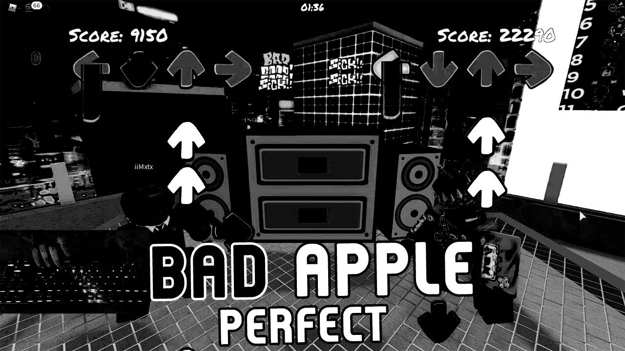 Bad apple but it's Funky Friday Perfect Combo (roblox)
