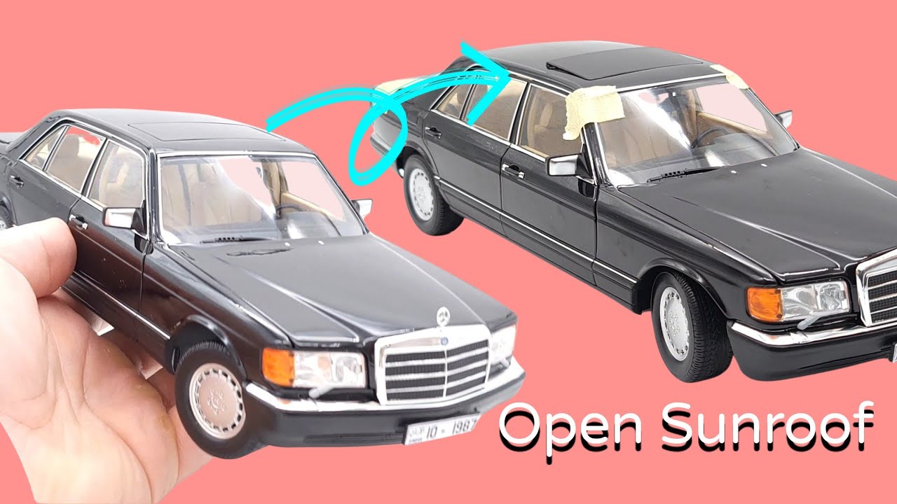 How to open sunroof Norev W126 1:18 model car