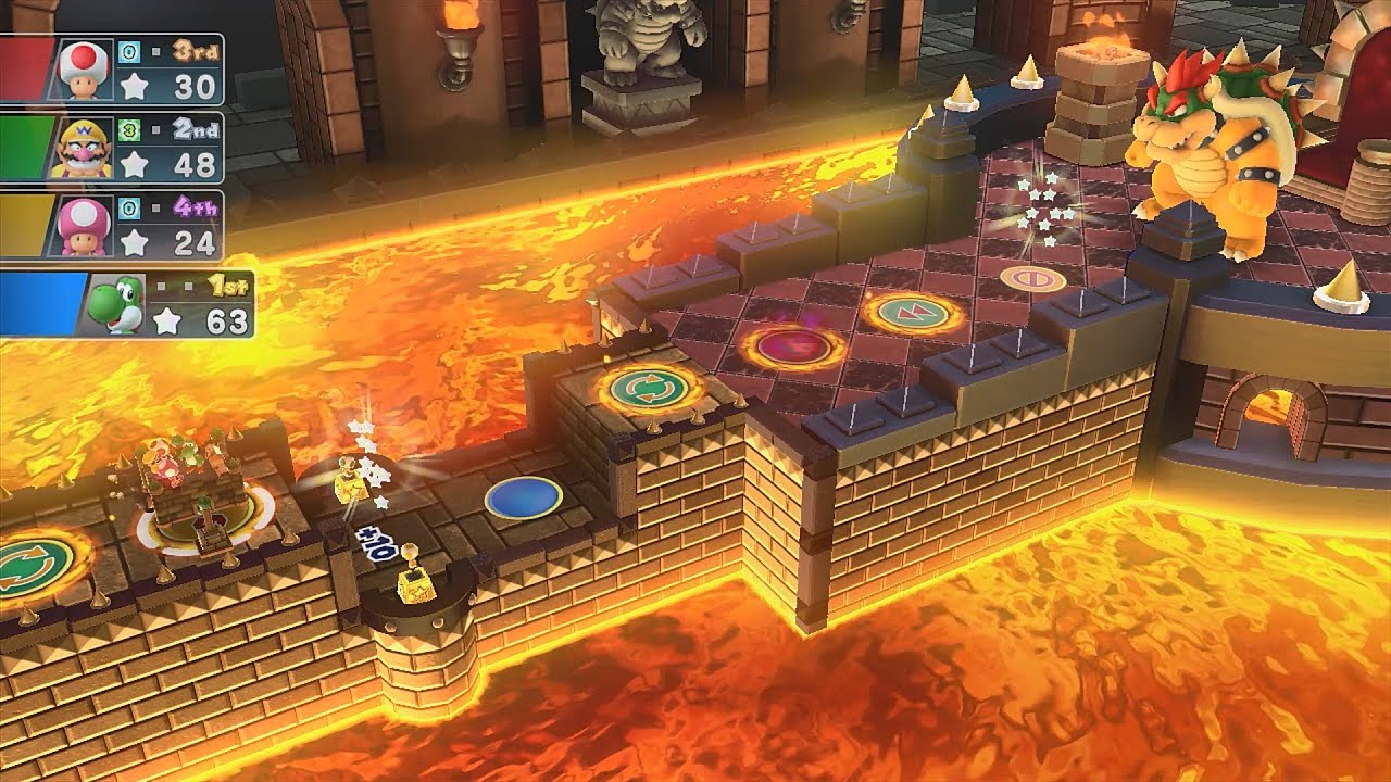 Mario Party 10 Mario Party #1008 Yoshi vs Toad vs Wario vs Toadette Chaos Castle Master Difficulty