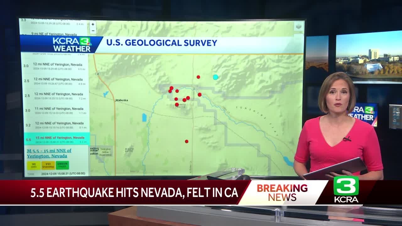 Magnitude 5.5 earthquake hits Nevada, shakes Northern California