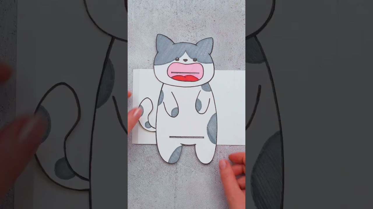 Funny Paper Cat Toy DIY 🐾 #shorts #papercraft