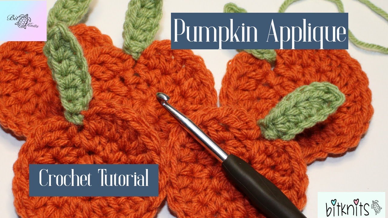 Easy Crochet Pumpkin Applique!