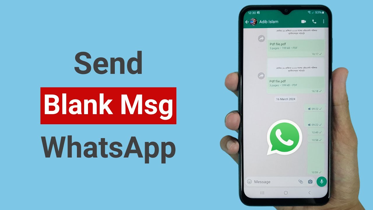 How to Send Blank Message on WhatsApp