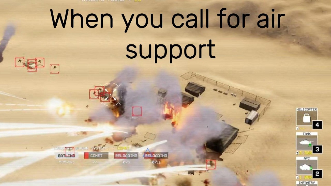 When you call for air support too close (Metal Thunder)