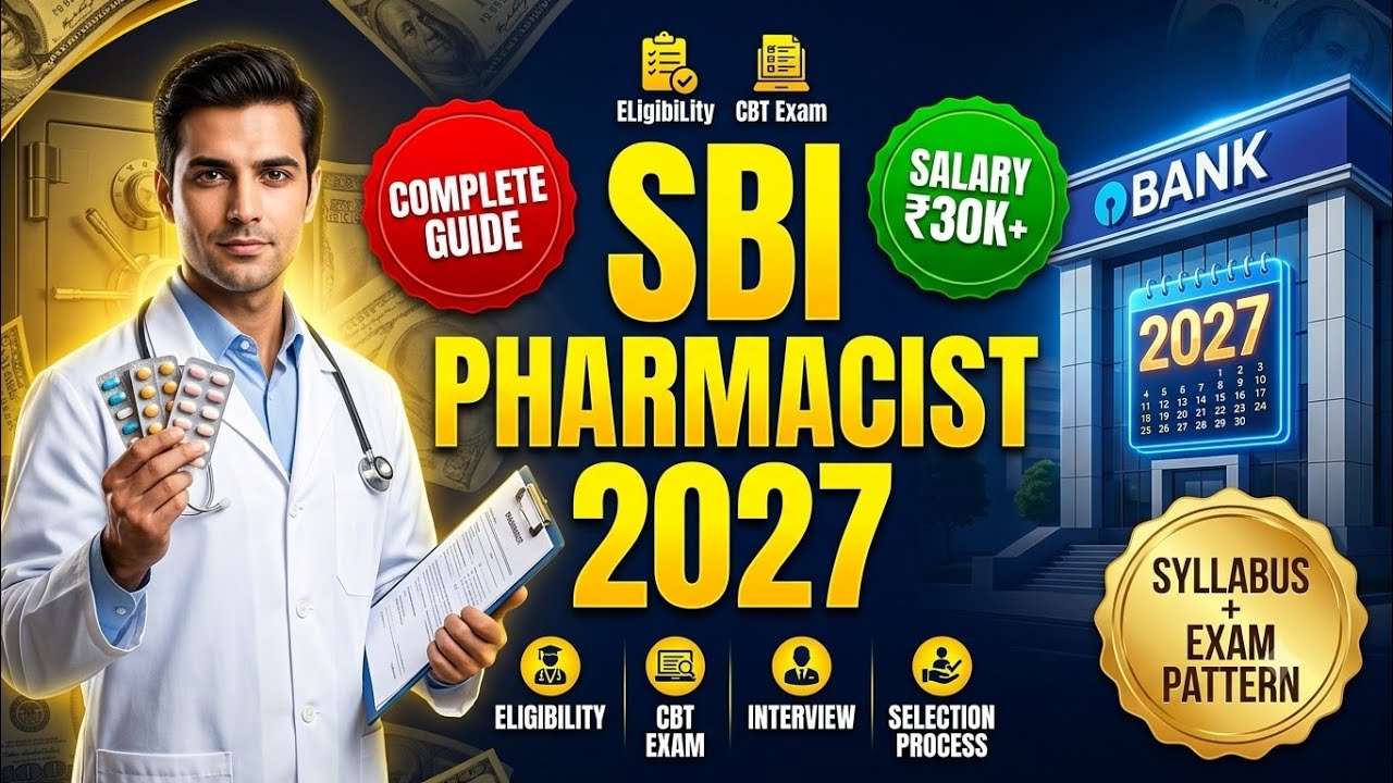 🚨 SBI Pharmacist Recruitment 2027 | 🔥 Eligibility, Syllabus, Exam Pattern, Salary & How to Apply