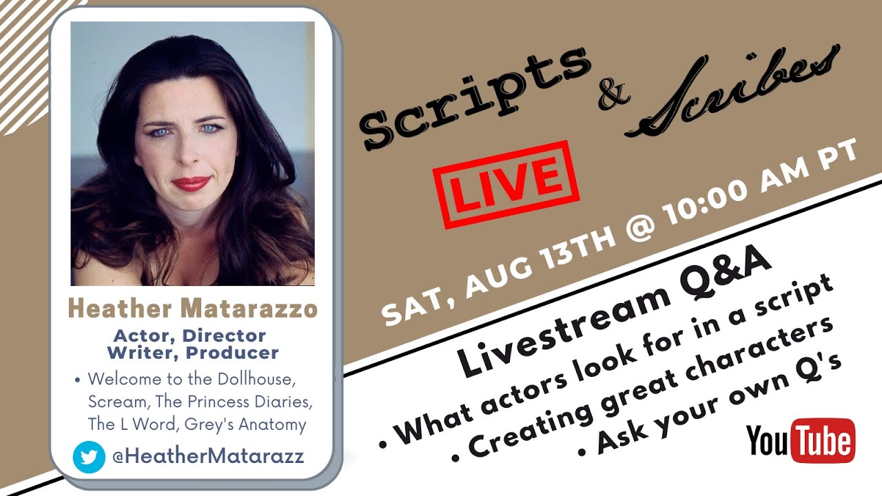 S&S LIVE (Ep 49) Actor, storyteller Heather Matarazzo (THE PRINCESS DIARIES, THE L WORD, SCREAM)