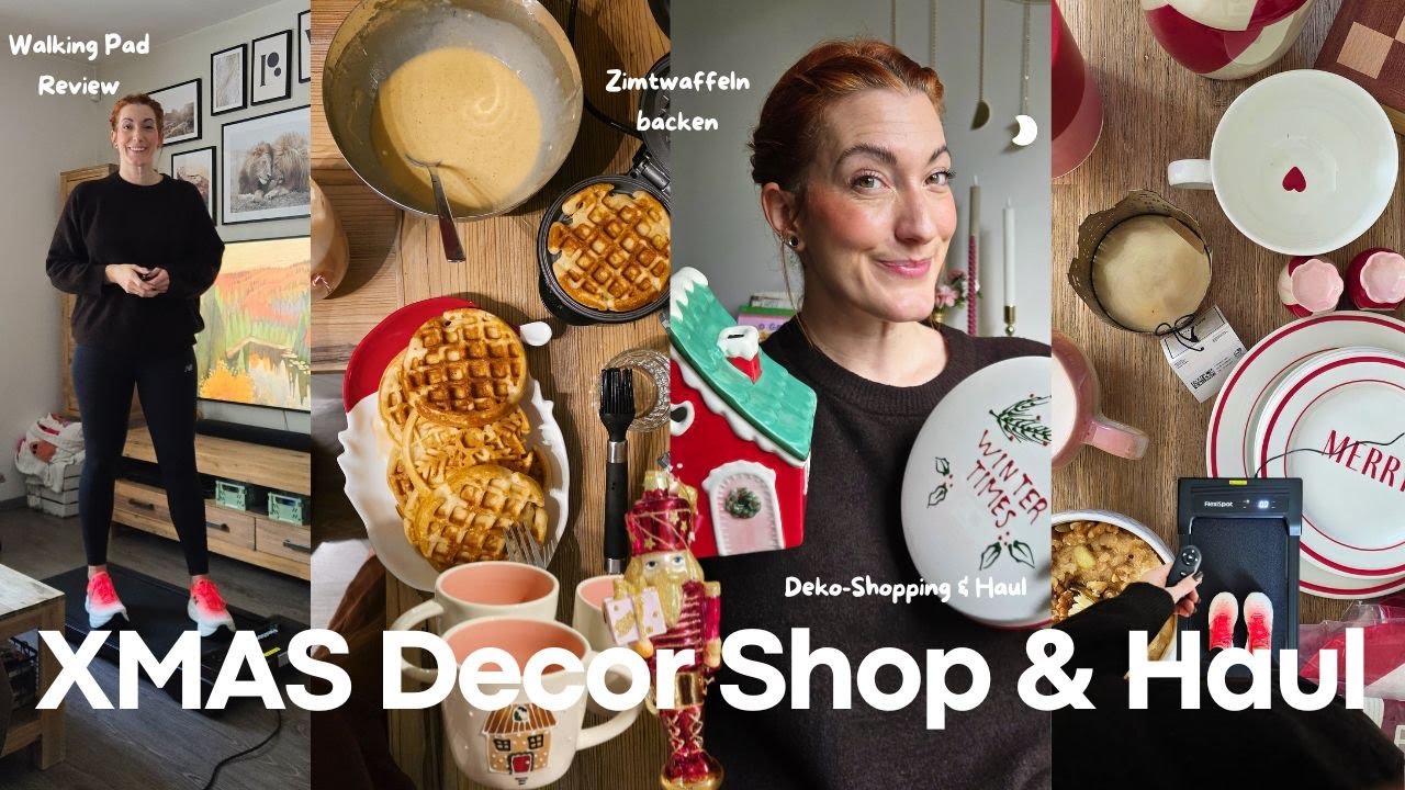 Cosy Christmas Diaries #2🎀✨ Weihnachtsdeko Shopping & Haul  Waffeln backen & Walking Pad