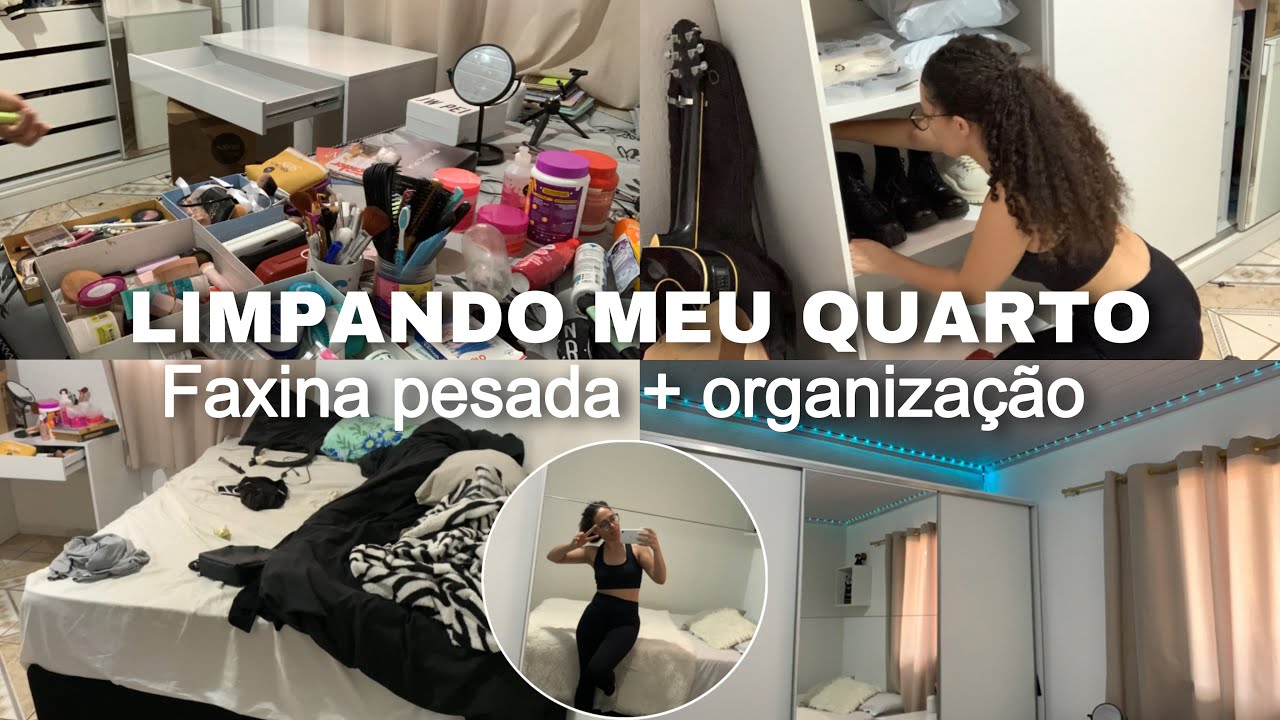 LIMPANDO MEU QUARTO | faxina, transformação e organização ✨💖
