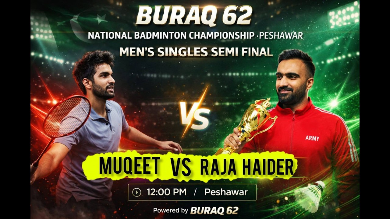 Raja Haider  vs  Muqeet Tahir | National badminton championship 2026