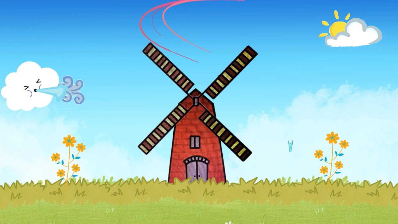 Coloring a Windmill: Bringing it to Life with Brick Details #art #coloringforkids #kidsart