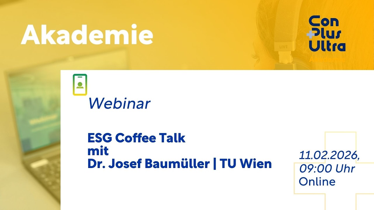 ESG Coffee Talk  mit Experten Josef Baumüller | TU Wien