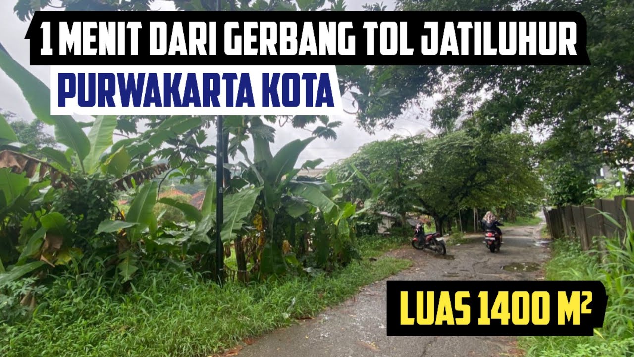 Tanah Pinggir Jalan 1 Menit dari Exit Tol Ciganea jatiluhur Purwakarta Luas 1400 m2 Rp 900 rb / m2
