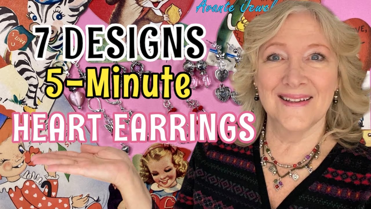 Make EASY 5 Minute Beaded HEART EARRINGS ❤️Beginner Jewelry Making DIY ❤️