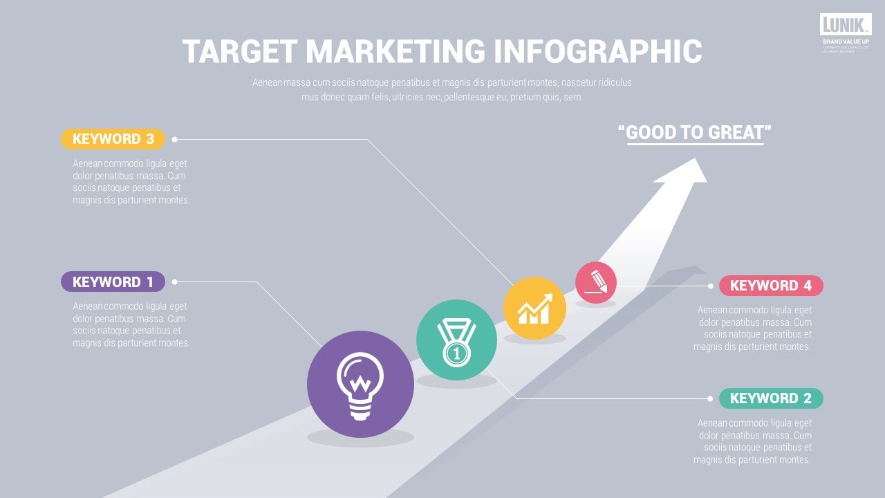 How to Create 4 Step Process Rising Arrow Slide Design, Animated PowerPoint Tutorial