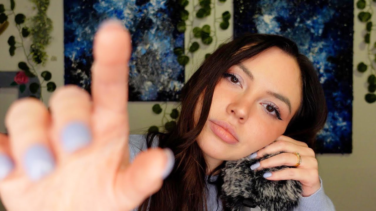 ASMR Countdown from 100 ~ whispers, hand movements, fluffy mic brushing/scratching