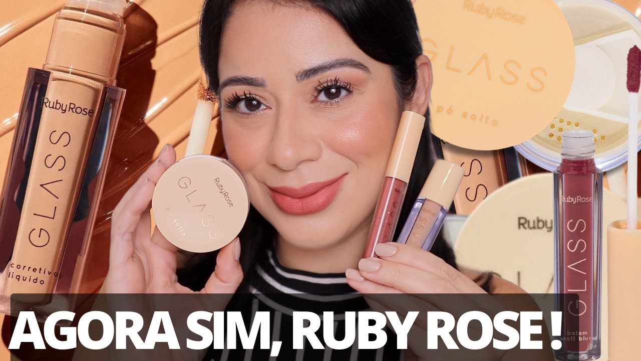 Novidades GLASS RUBY ROSE | Corretivo, Pó solto e Batom aveludado
