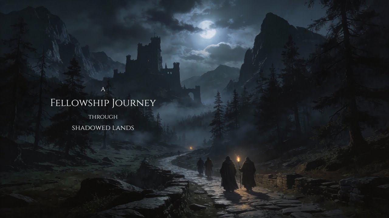 Dark Medieval Fantasy Ambient Music For Relax | A Fellowship Journey Through Shadowed Lands