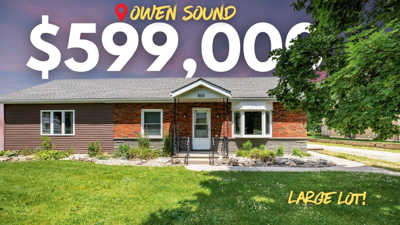 Sold! Inside this $599,000 home with a massive lot & shop close to Owen Sound Marina!