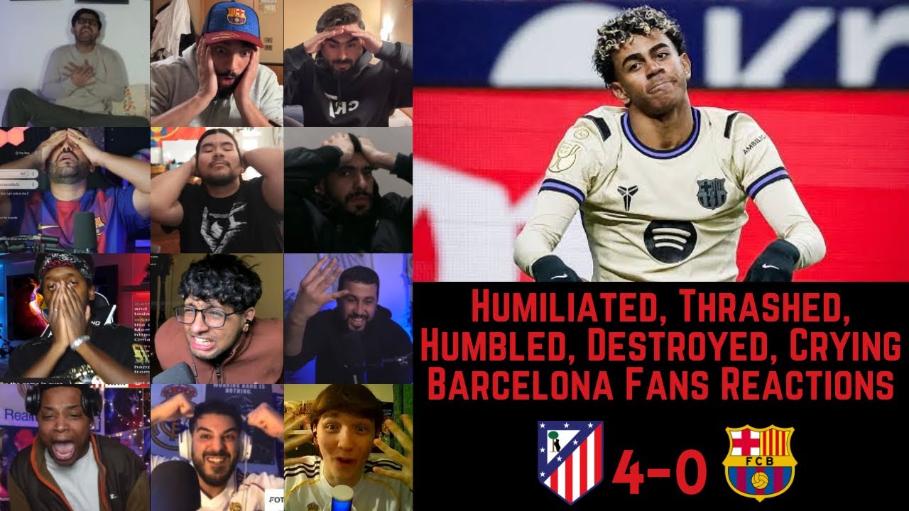 Humiliated, Thrashed, Humbled and Destroyed Barca Fans Reactions to ATLETICO 4-0 BARCELONA | CDR 