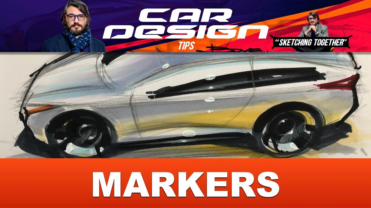 How to Draw Cars - MARKER Car Sketch in Top View Luciano Bove