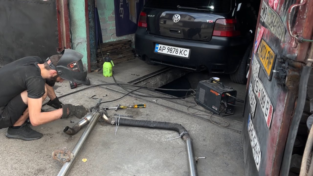 ВЫХЛОП НА  VW GOLF 4  1.9 TDI (ASZ) В СТИЛЕ R32 