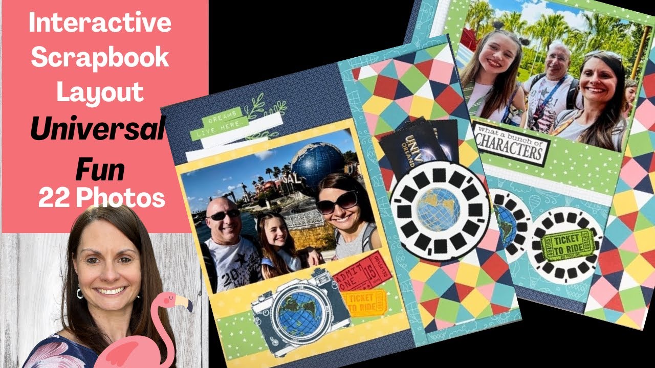 Interactive Scrapbook Pages | Universal Fun | 12x12 Scrapbook Ideas | Flip Pages