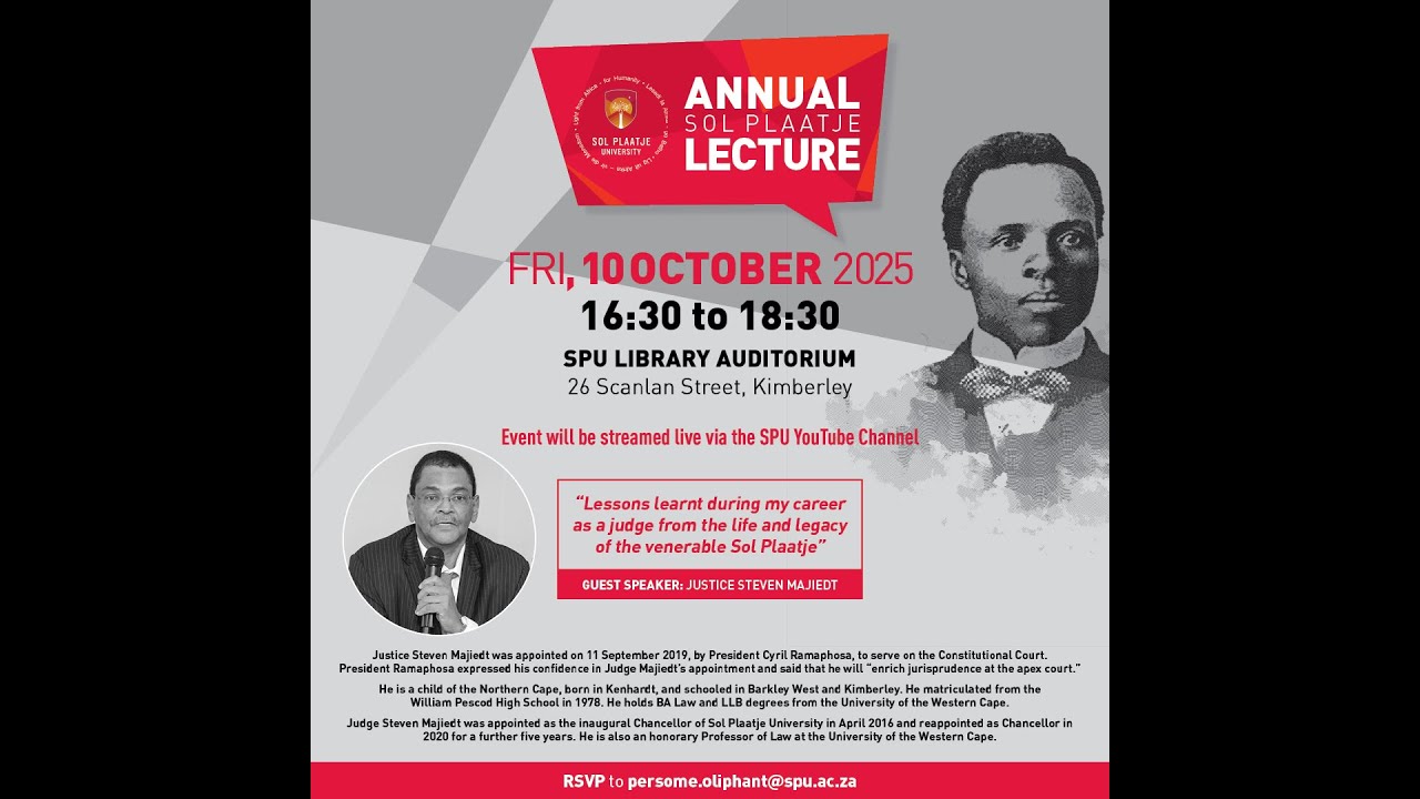 The Annual Sol Plaatje Public Lecture