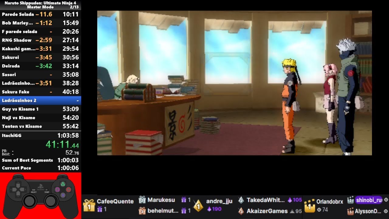 Naruto Shippuden: Ultimate Ninja 4 Master Mode Speedrun 