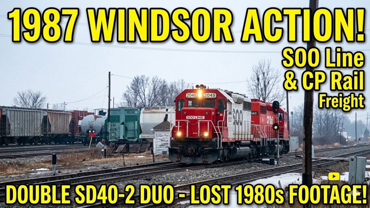 Mixed Train Soo 6608 and CP 5528 - Windsor 1987