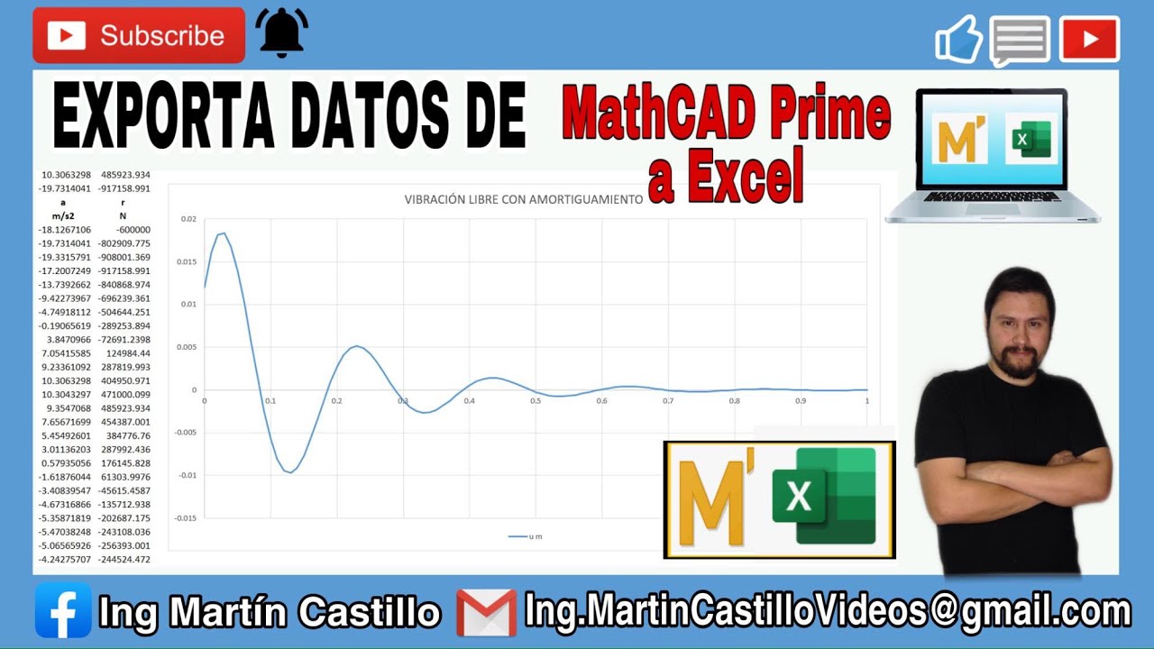 Exporta datos de MathCAD Prime a Excel