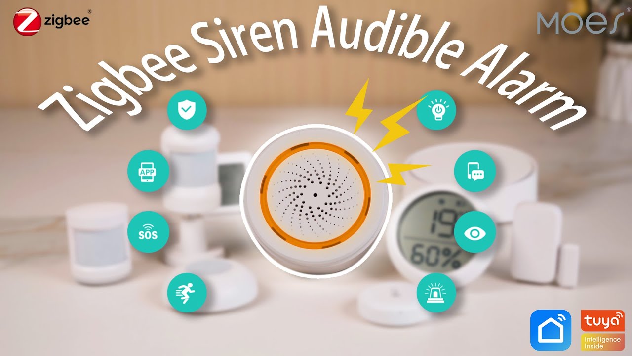 Tuya ZigBee Smart Siren Sensor Sound Light Alarm|Unboxing&Review for scene linkage