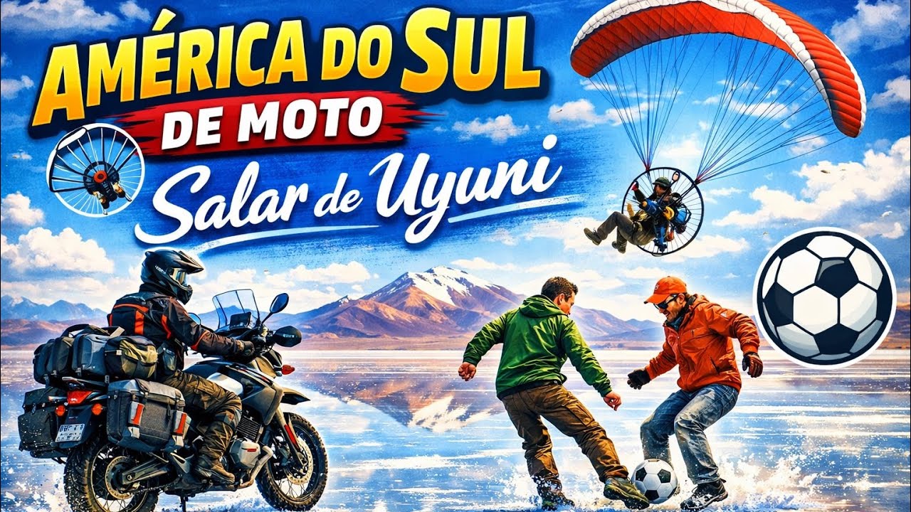 Joguei Futebol no Salar de Uyuni! (Peru, Bolívia e Chile de Moto )