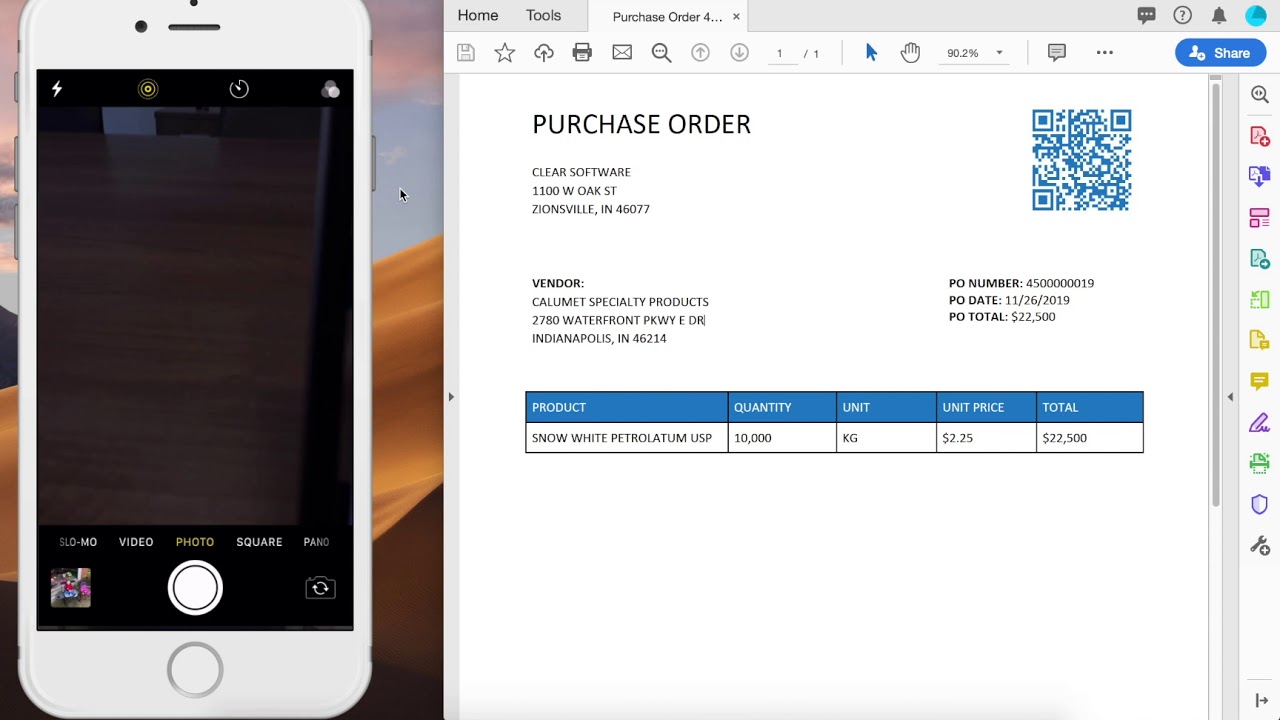 Receiving Goods Using Bar Code Scanning