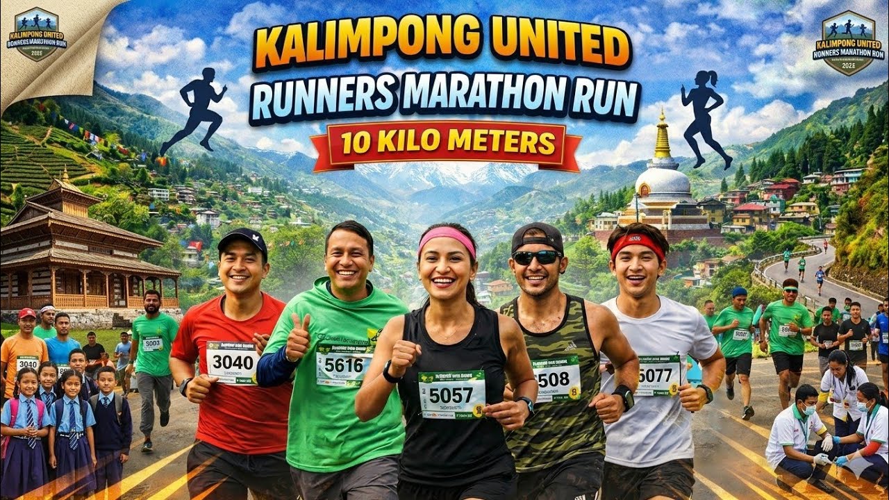 🔥 Kalimpong United Runners 10KM Marathon | Epic Hill Run Vlog 🏃&zwj;♂️| @ghisingvlog073 