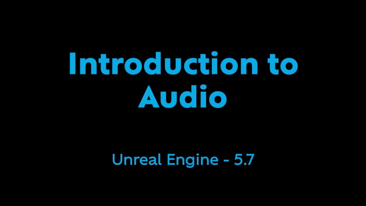 Introduction to Audio