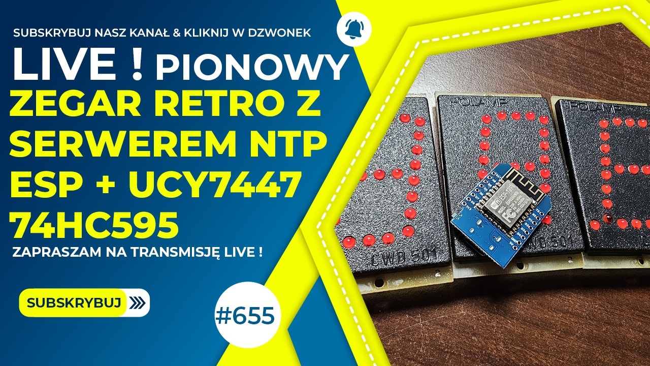 RETRO ZEGAR 24H: Łączymy ESP8266 z legendarnym UCY7447! 🛠️ (Budowa od zera) [L/655]